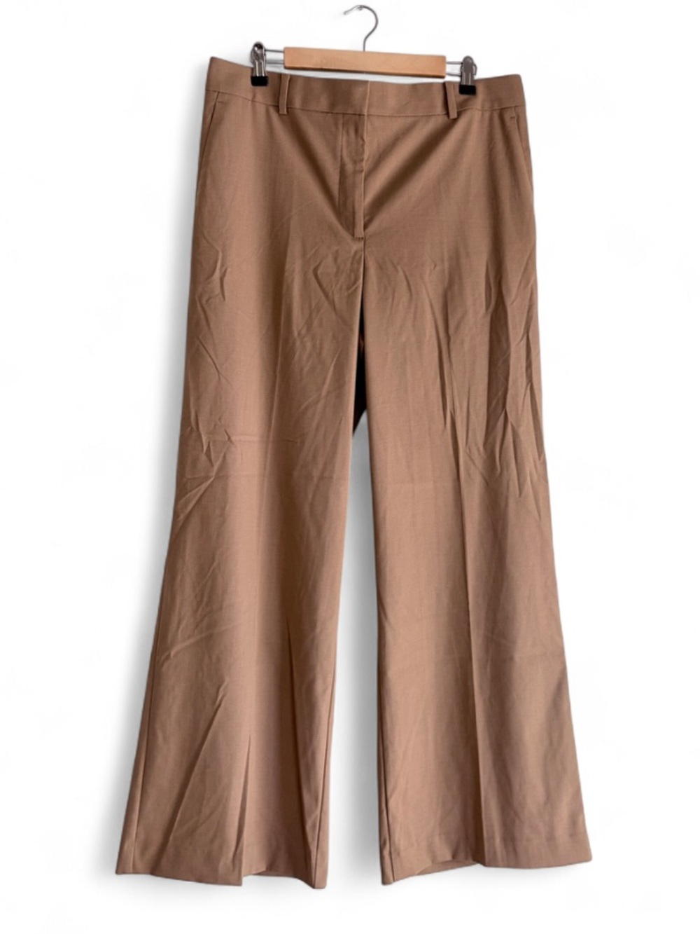 NWT Ann Taylor Tan High Waist Wide Leg Pants Size 14